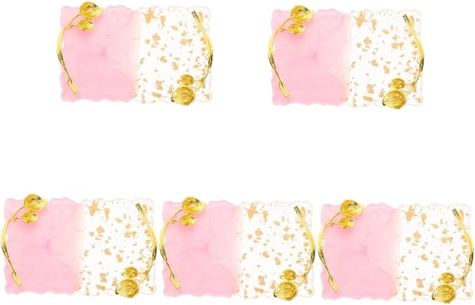FOMIYES 5pcs Nail Palette Polish Plate Nail Design Nail Dish Makeup Mixing Pallet Nails Stickers Nail Polish Tray Nail Display Tray Vintage Frame Nail Stand Copper Plating Make up Bracket-Velvo Beauty