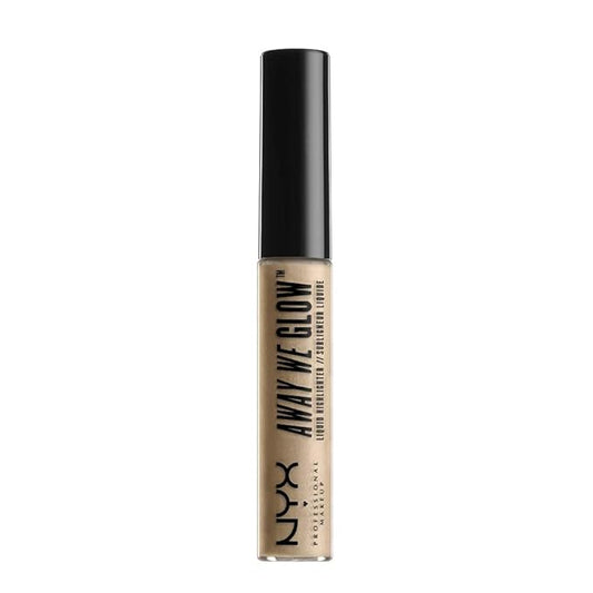 NYX Professional Makeup Away We Glow Liquid Highlighter, Daytime Halo, 0.22 Fluid Ounce-Velvo Beauty