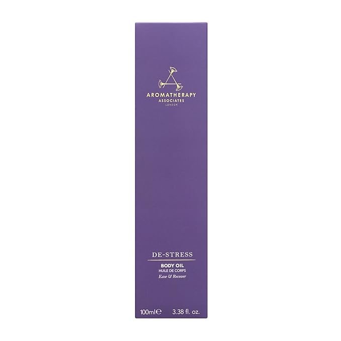 Aromatherapy Associates De-Stress Body Oil Made with Ginger and Rosemary Essential Oils and Arnica Flower Extract (3.4 fl oz)-Velvo Beauty