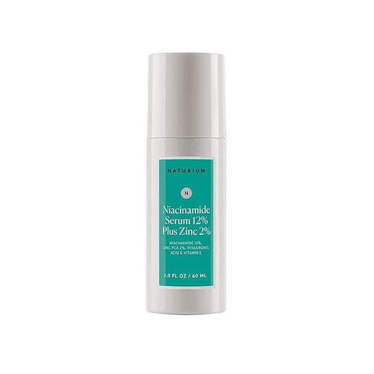 Naturium Niacinamide Face Serum 12% Plus Zinc 2% Jumbo, Anti-Aging, Pore Minimizer & Dark Spot Corrector with Hyaluronic Acid & Vitamin E, Vegan & Cruelty-Free, 2 oz-Velvo Beauty