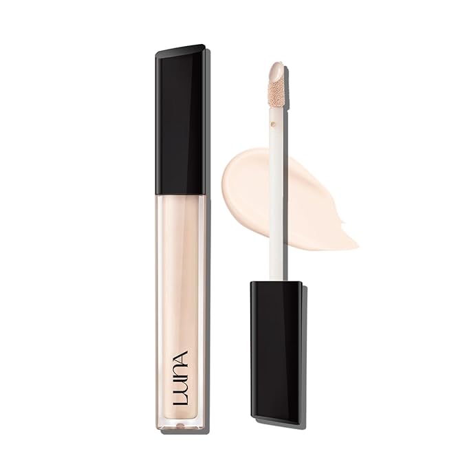 LUNA Long-Lasting Tip Concealer Cover-Fit (#0.5 Proclein) Full Coverage, for Under Eye Dark Circles, Fine Lines, Redness & Discoloration, Korean Makeup 0.26 Fl Oz-Velvo Beauty