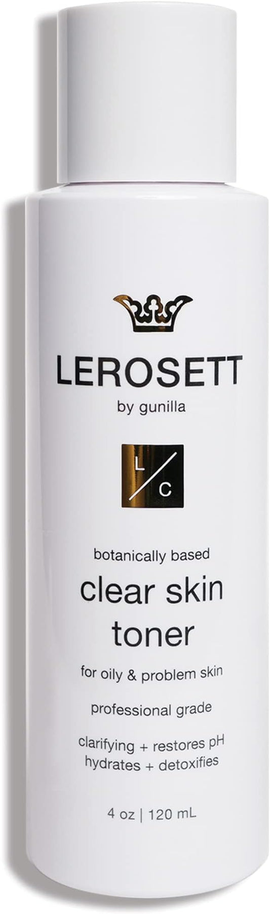LEROSETT Toner for Clear Skin Aloe Vera Based Toner with Glycolic Acid & 10 Calming Botanicals Helps Reduce Irritation, Future Blemishes, Blackheads, and Tightens Pores, Natural, Vegan - 4 oz-Velvo Beauty