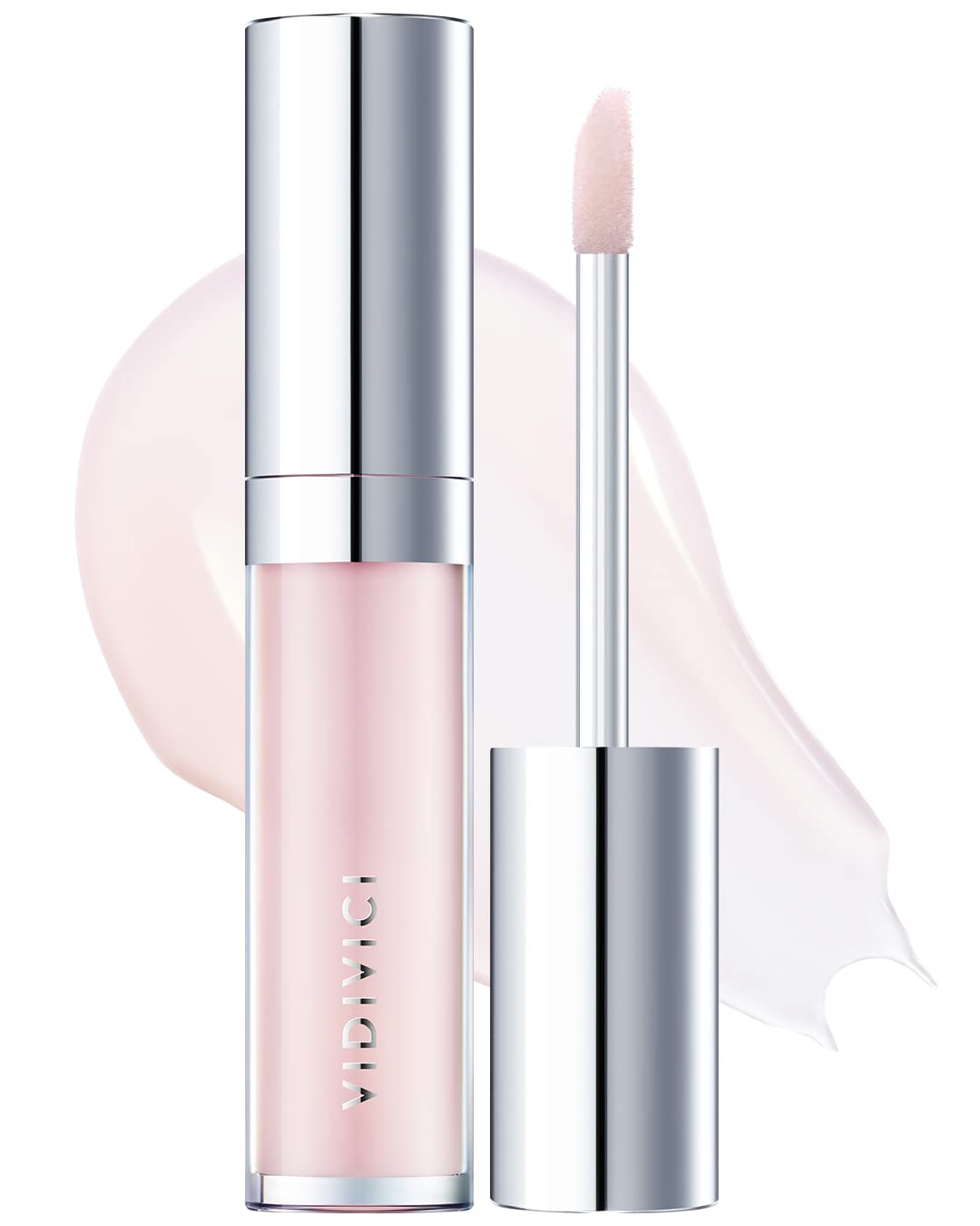 VIDIVICI Millennial Lip Oil #01 Luv Me Clear - Non-Sticky Dewy Gloss for Moisturized & Voluminous Lips - Overnight Lip Masks & Lip Sleeping Mask for Day & Night Use, 0.12 fl.oz.-Velvo Beauty