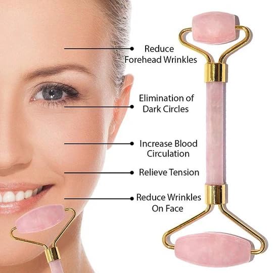 Rose Quartz Roller and Gua sha Set | Reduces Wrinkles, Fine lines and Dark Circles | Pink Jade Roller | Anti-aging Massager for Skin Toning and Tightening for Face, Eyes, Neck-Velvo Beauty