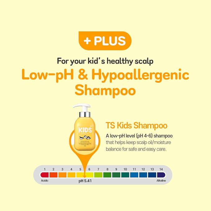 TS Kids Shampoo For Itchy, Dandruff Scalp Kids | Treatment for kids | Free Sulfate, Parabens, Silicones, Allergen (14.1 fl oz, 400ml)-Velvo Beauty