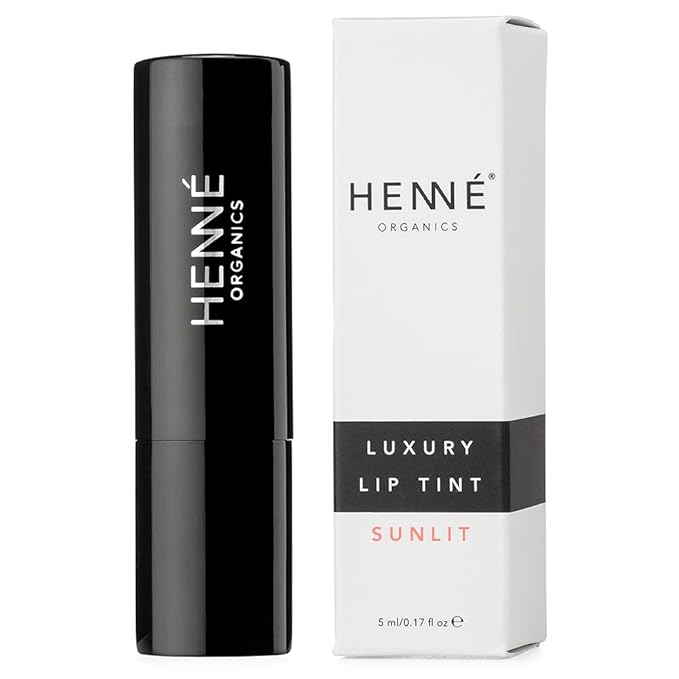 Henné Organics Luxury Lip Tint - Moisturizing, Sheer Natural Color - Sunlit (Peach)-Velvo Beauty