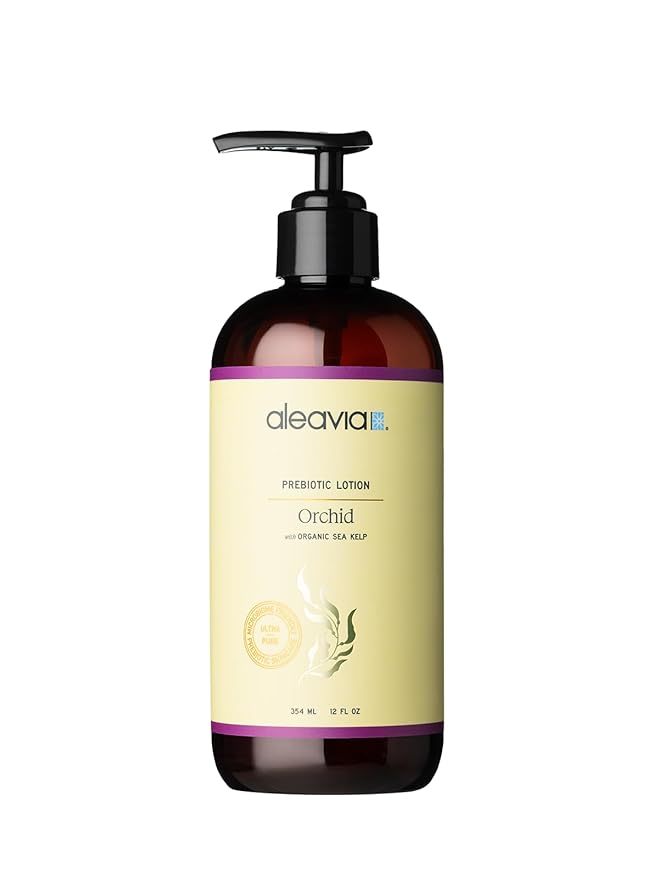 Aleavia Orchid Prebiotic Body Lotion – Lightly Scented, All-Natural Moisturizing Body Lotion with Organic Essential Oils for Soft, Smooth Skin – 12 Oz-Velvo Beauty