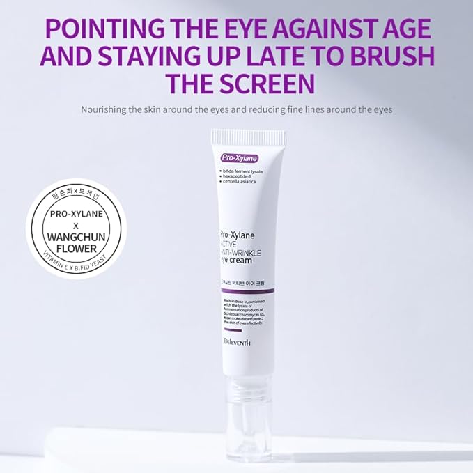 Korea Active Anti-Wrinkle Eye Cream 20g / Anti-Aging, Fade Fine Lines, Remove Dark Circles, Moisturizing and Repair Eye Skin, Prevent New Wrinkles, Rejuvenate and Tighten Delicate Eye Area-Velvo Beauty