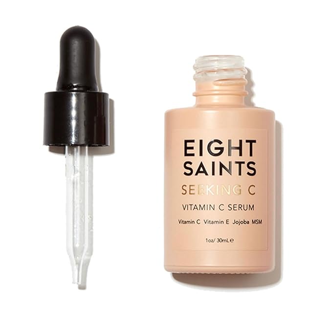 Eight Saints Vitamin C Serum For Face, Anti Aging Facial Serum, Hyaluronic Acid, Vitamin E, Organic Aloe Vera and Jojoba Oil, Hydrating & Brightening Serum for Dark Spots, Fine Lines and Wrinkles, 1oz-Velvo Beauty