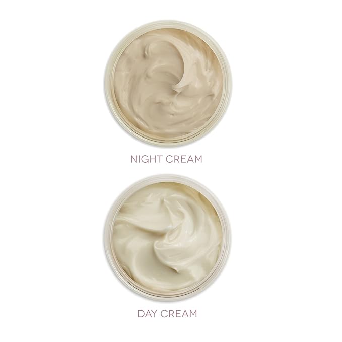 Earth To Skin Tea Time Mini Duo Set: White Tea Day Cream (0.5 Fl Oz) and Black Tea Night Cream (0.5 Fl Oz), All-Day & Night Hydration for Face and Neck (2 Pack)-Velvo Beauty