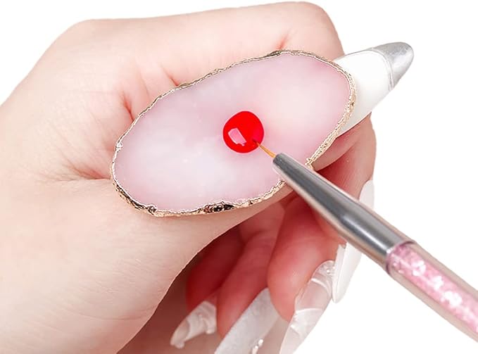 3pcs Resin Nail Art Palette Kit Adjustable Finger Rings,Nail Holder Nail Gel Polish Colors Mixing Pallet, Manicure Tool Accessory-Velvo Beauty