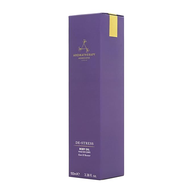 Aromatherapy Associates De-Stress Body Oil Made with Ginger and Rosemary Essential Oils and Arnica Flower Extract (3.4 fl oz)-Velvo Beauty