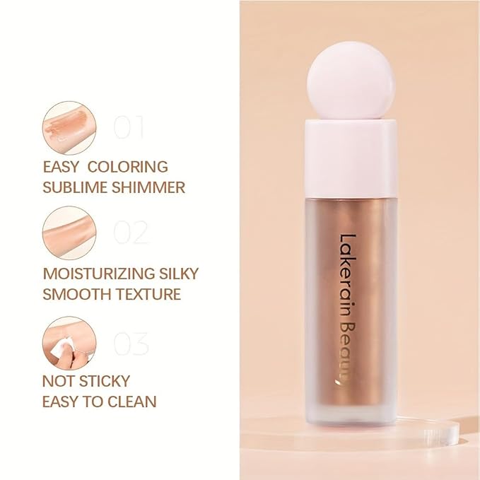 GECOMO Liquid Contour Beauty Wand Face Highlighter Bronzer Makeup Stick, Dewy Finish, Moisturizing Silky Smooth Texture 0.25 Oz/ 7.5ml - 04 CANDLELICHT-Velvo Beauty