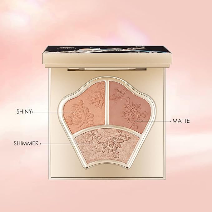 CATKIN Powder Blush Pink Nude Eyeshadow Palette Cheek Highlighter Makeup Palette (C02 Orange)-Velvo Beauty