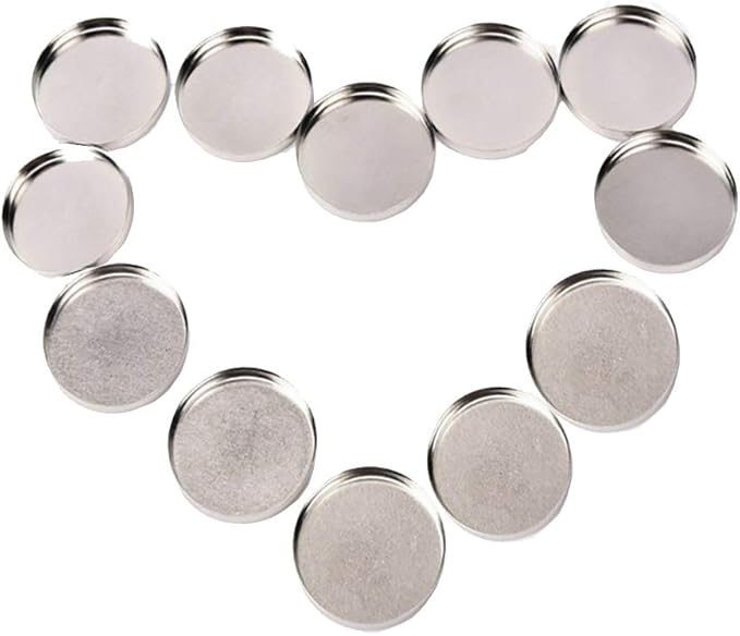 50 Pcs 26mm Empty Round Metal Tin Palette Pans Cosmetic Eyeshadow Blush Organizer for Magnets Cosmetic Palettes-Velvo Beauty
