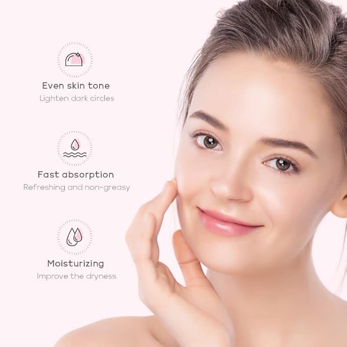 AKARY Cherry Blossom Eye Roller Serum Eye Moisturizer, Deep Hydration Eye Serum with Caffeine and Sodium Hyaluronate, Under Eye Cream to Reduce Dark Circles, Fine Lines, Smoothing Skin Care Treatment-Velvo Beauty