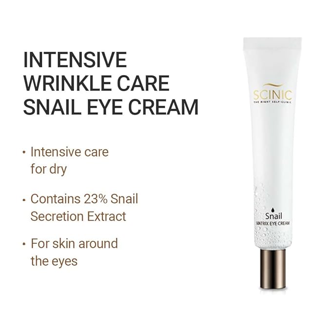 SCINIC Snail Matrix Eye Cream All Skin Types Women Hypoallergenic Moist (30ml)-Velvo Beauty