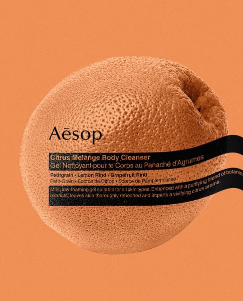 Aesop Citrus Melange Body Cleanser | Gentle Low-Foaming Gel Cleanser For Skin | Citrus Aroma with Botanical Extracts | 16.9 oz / 500 mL-Velvo Beauty