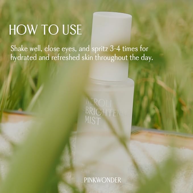 PINKWONDER Neroli Mist 2.36oz (70ml), Hydrating Facial Spray with Neroli & Jojoba Oil, Glowing and Radiant Skin, Antioxidant, Korean Skincare-Velvo Beauty