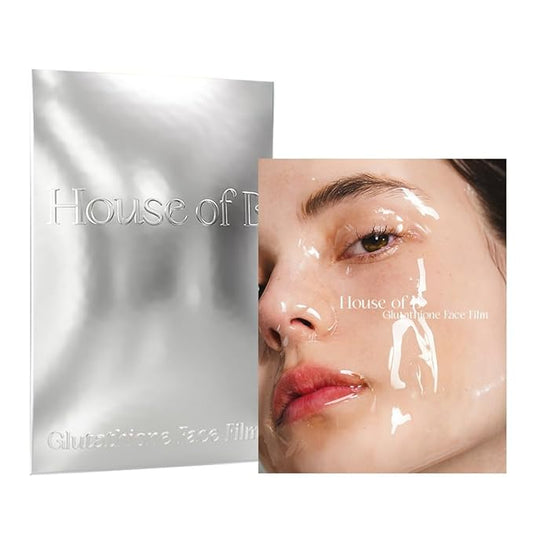 House of B Glow Glutathione 2-Step Face Film Set for Wrinkle Reduction & Skin Tone Enhancement, Shine Your Light with Korean Mask-Velvo Beauty