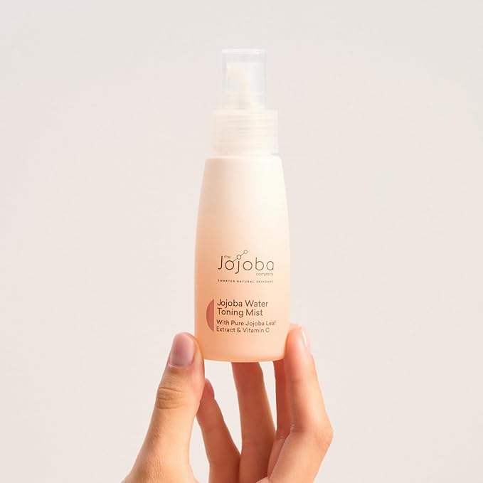 The Jojoba Company Water Toning Mist With Pure Jojoba Leaf Extract & Vitamin C - Hydrating, Toning & Firming - Antioxidant Protection - Reduces Pore Size - For Thirsty, Dehydrated & Dry Skin - 50ml-Velvo Beauty