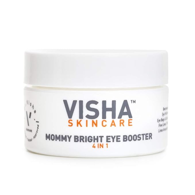 Skincare Mommy Bright Eye Booster 4 in 1 Cream for Dark Circles and Puffiness Under Eyes, Fine Lines and Wrinkles Eye Cream, Safe to Use During Pregnancy and Nursing 0.5oz-Velvo Beauty