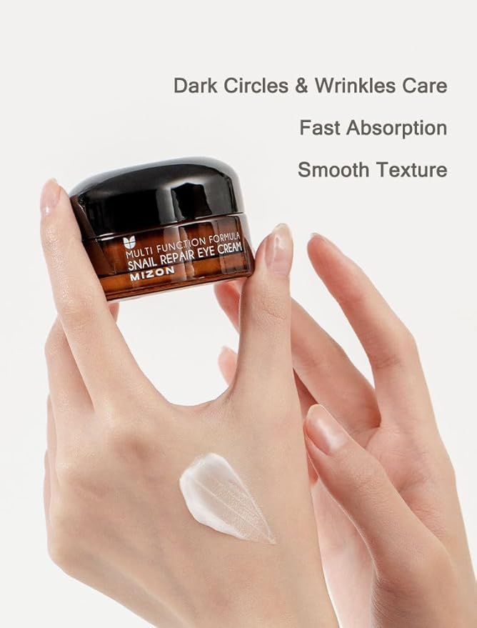 MIZON Snail Line Snail Repair Eye Cream, natural treatment, wrinkle treatment, fine line, hydrating, healthy skin, Korean skincare (0.84 oz)-Velvo Beauty