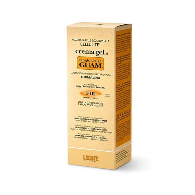 Guam Classic Strengthening Gel Mud Cream against Cellulite With Tourmaline and Far Infrared Rays (FIR Formula), After Care for Body Wraps to Prolong the Effect, 200 ML-Velvo Beauty