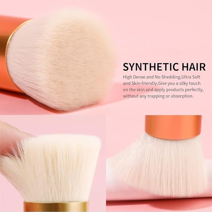 DUcare Flat Top Foundation Brush, Premium Contour Kabuki Brush, Professional Makeup Brush, Densely Packed Bristles, Multi-Purpose Face Buffing Blending Makeup Brushes for Liquid/Cream/Powder-Velvo Beauty