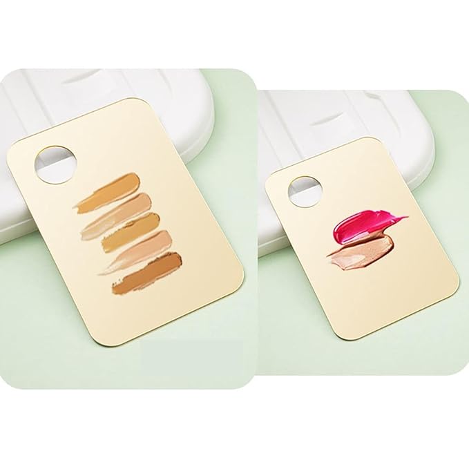 Pink Cosmetic Makeup Palette, Nail Art Palette with Spatula, DIY Makeup Mixing Palette, Beauty Salon Color Cream Mixing Palette, Nail Art Painting Mixed, Makeup Display Board Beauty and Personal Care-Velvo Beauty