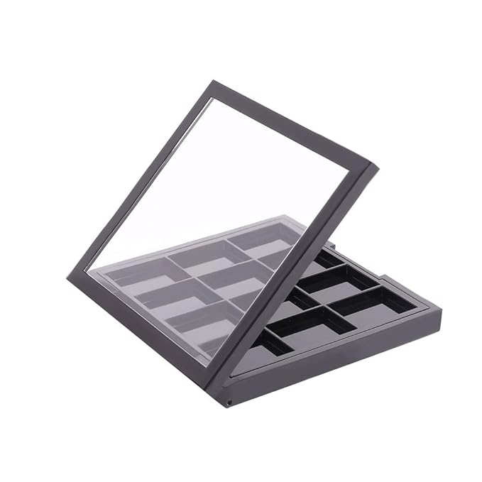 12 Grids Empty Eyeshadow Palette DIY Eyeshadow Makeup Palette Lipstick Container Empty Makeup Storage Box for Blush Lipstick-Velvo Beauty