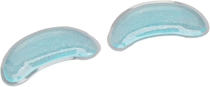 Asixxsix Gel Ice Pack, Reusable Cooling Eye Pads, Hot Cold Compress Leakage Proof Portable Soft and Skin Friendly Under Eye Patches for Dark Circles and Puffiness, Eye Relax-Velvo Beauty