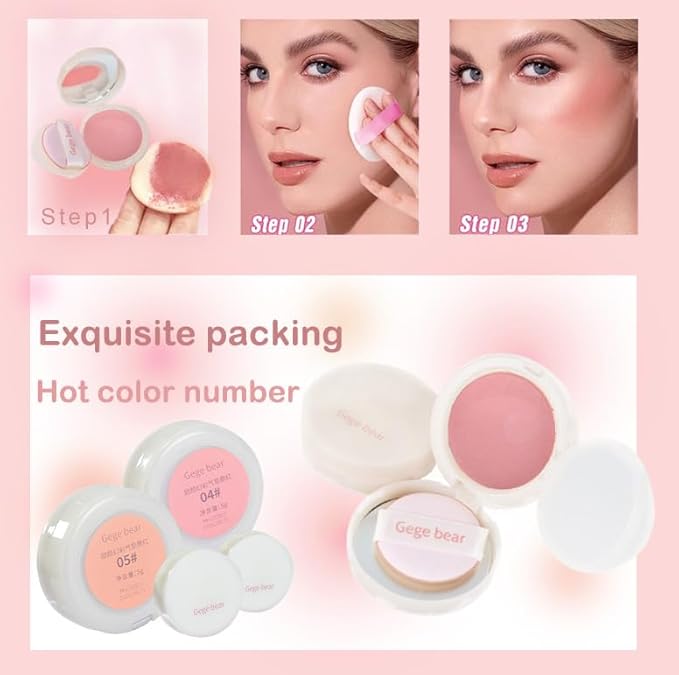 Silky Matte Blush,Blush Powder for Cheeks,Long-Lasting, Natural Look, Powder Blush Palette, Complements All Skin Tones-Velvo Beauty