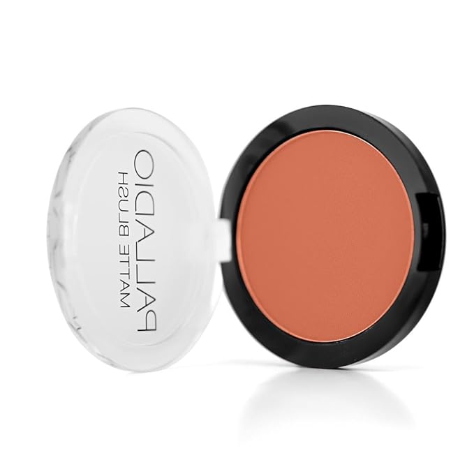 Palladio Matte Blush, Brushes onto Cheeks Smoothly, Soft Matte Look and Even Finish, Flawless Velvety Coverage, Effortless Blending Makeup, Flatters the Face, Convenient Compact, Tipsy-Velvo Beauty