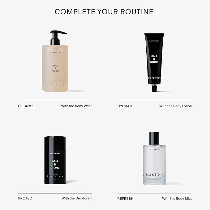 Salt & Stone Body Lotion for Women & Men | Hydrates, Nourishes & Softens Skin | Restores Dry Skin | Fast-Absorbing | Cruelty-Free & Vegan (100 ml) (Black Rose & Oud)-Velvo Beauty