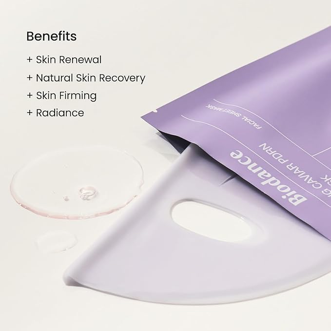 BIODANCE Rejuvenating Caviar PDRN Real Deep Mask, Overnight Hydrogel Mask, Skin Firming & Radiance Boost, Enhancing Recovery for All Skin Types, Korean Skincare | 1.19oz(34g) x 4ea-Velvo Beauty