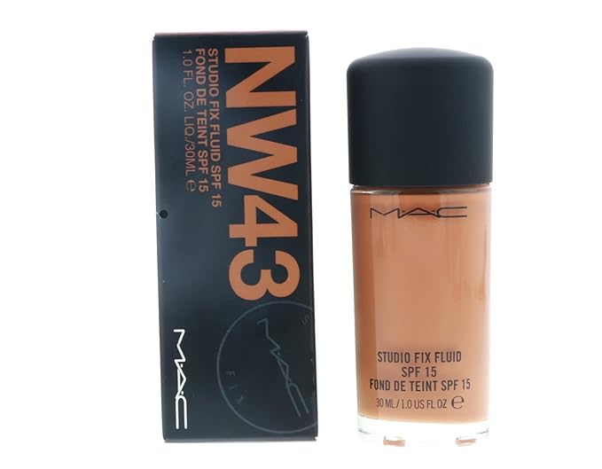 M.A.C. Studio Fix Fluid Foundation SPF 15 Boxed, NW43, 1 Count (A10)-Velvo Beauty