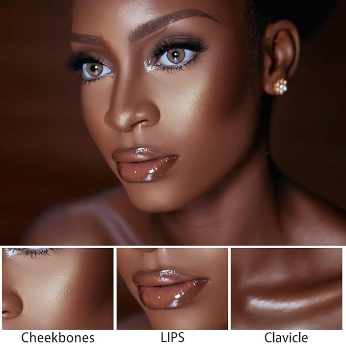 evpct 2Pcs Face Cream Makeup Highlighter Highlight Contour Stick Pearl White & Gold Glitter Contouring Highlighter Makeup Stick and Contour Illuminator Highly Piamented Long Lasting Skin Brighten 9+12-Velvo Beauty