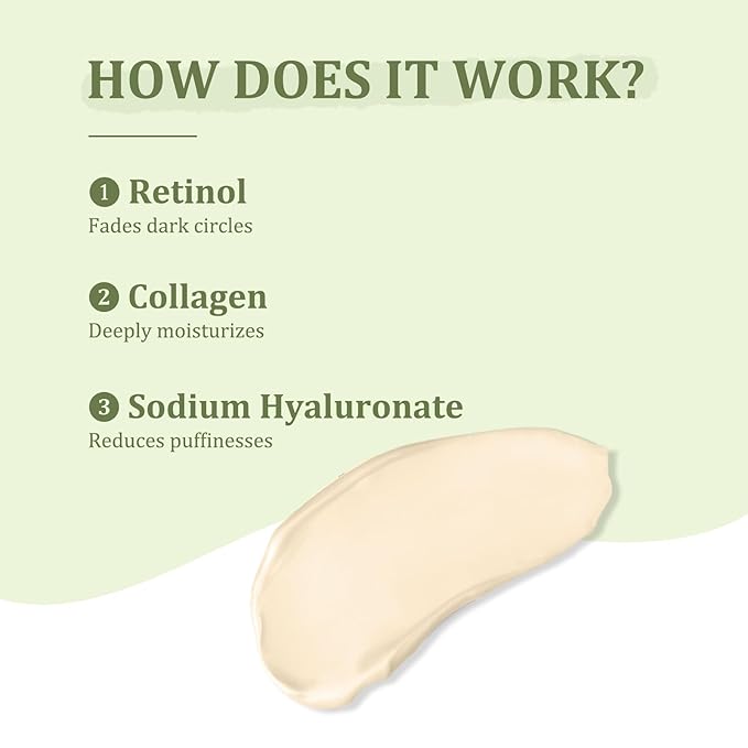 Retinol Eye Cream Brightening Eye Stick Anti-aging Eye Cream for Dark Circles and Puffiness Dark Circles Under Eye Treatment Under Eye Cream Puffy Eyes Treatment Firm Eye Bags Treatment for Men Women-Velvo Beauty