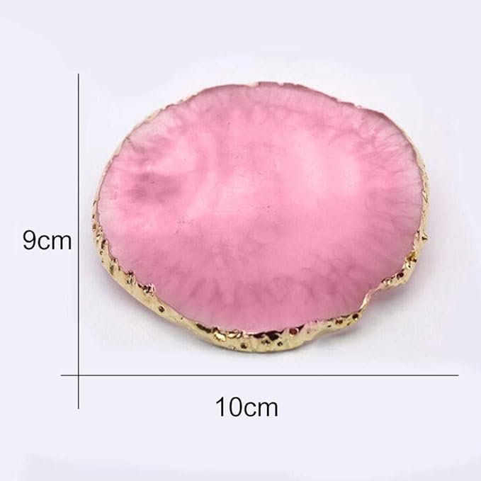 Resin Nail Art Palette, Kalolary Polish Holder Drawing Color Palette, Nail Art Painting Gel Palette Manicure Tool (Pink)-Velvo Beauty