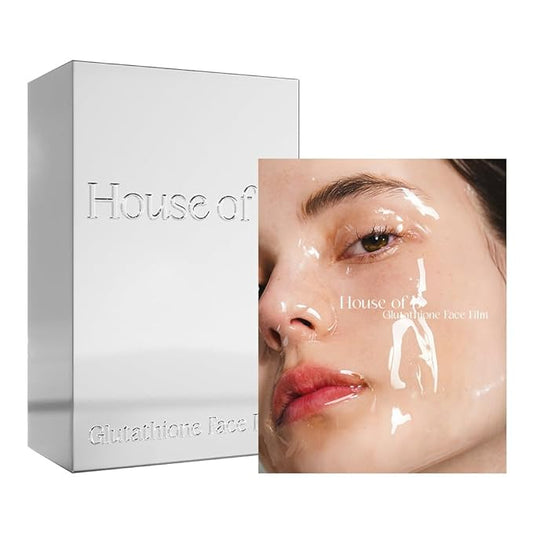 House of B Glow Glutathione 2-Step Face Film Set for Wrinkle Reduction & Skin Tone Enhancement, Shine Your Light with 12 Counts Korean Mask-Velvo Beauty