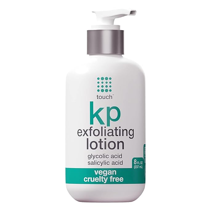 TOUCH Glycolic Acid Lotion for Keratosis Pilaris - KP Exfoliating Body Lotion Moisturizer - for AHA BHA Rough & Bumpy Skin- Gets Rid of Redness - 8 Fl Oz-Velvo Beauty