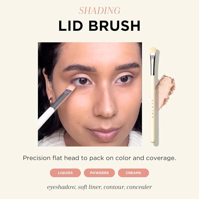 HALEYS Makeup Brush Set 5 pcs: Soft, Streak-free, Perfect Blending, Buff, Blurs and Smooth, Premium Luxury Vegan Bristles, For Liquid, Cream or Powder, Vegan, Cruelty-free, Sustainable Wood-Velvo Beauty