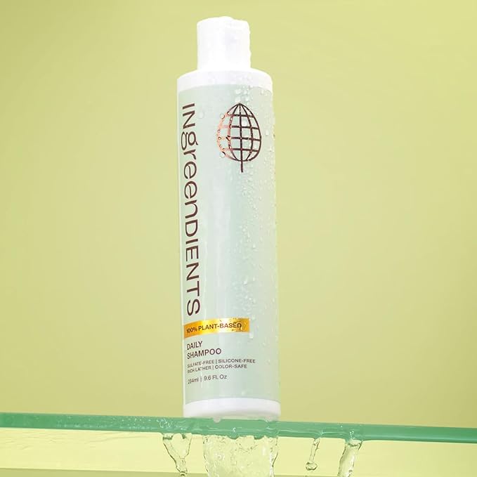 Non Toxic Vegan Shampoo with Organic Ingredients, Apple Cider Vinegar & Tea Tree Oil - Sulfate Free, Color Safe, Paraben Free, Gluten Free, Cruelty Free, pH Balanced-Velvo Beauty