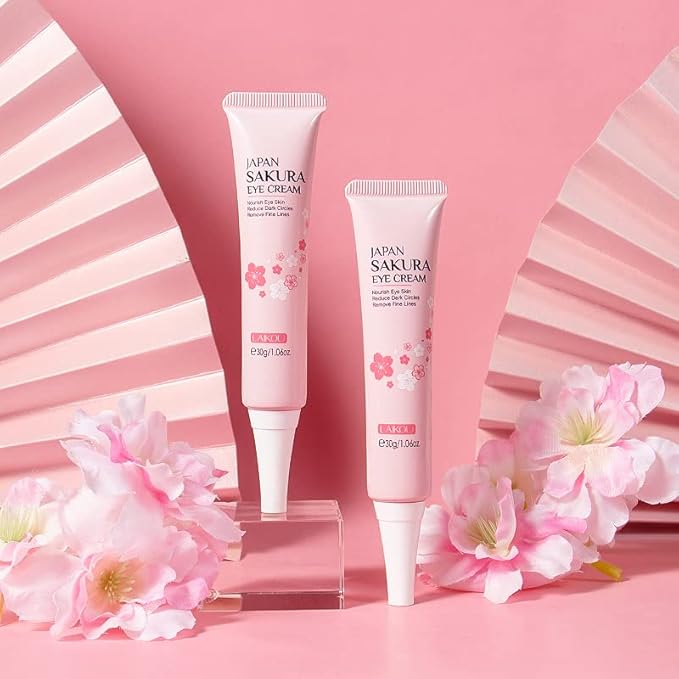 AKARY Sakura Eye Cream, Under Eye Cream to Reduce Dark Circles, Bags, Puffiness, Hydrate Undereye Area, Skincare Eye Cream with Hyaluronic Acid for All Skin Types-Velvo Beauty