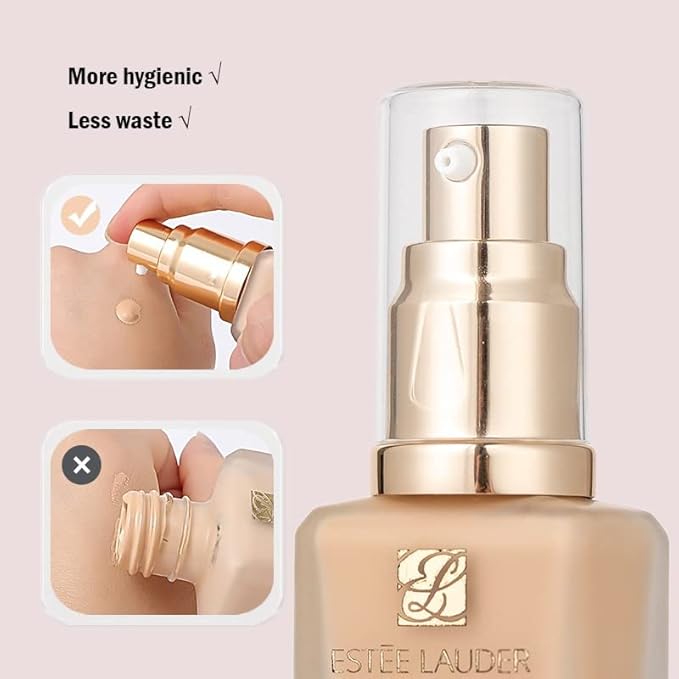 Chris.W 2Pack Foundation Pump for Estee Lauder Double Wear Foundation(Gold)-Velvo Beauty
