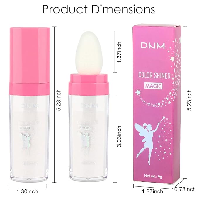 evpct 1Pcs Glitter Highlighter Powder Stick Make up Puff Fairy Stick Peal White Shimmer Glitter Face Body Liquid Highlighter makeup illuminators de maquillaje polvo traslucido maquillaje para mujer 01-Velvo Beauty