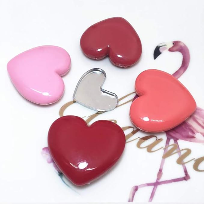 RONRONS 8 Pack Empty Eyeshadow Palette Mini Heart Shaped Lipstick Container Case DIY Cosmetics Container with Mirror-Velvo Beauty