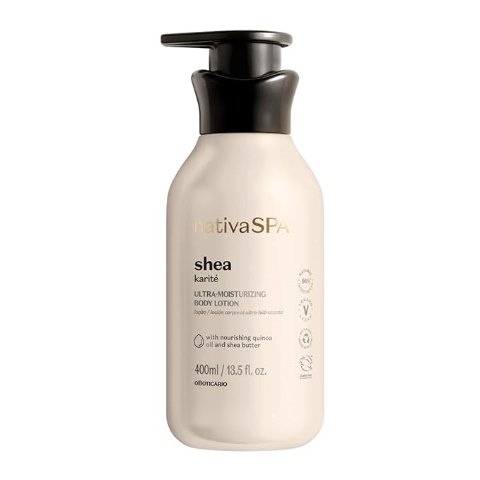Nativa SPA Shea Moisturizing Body Lotion, Fragranced Skin Moisturizer with Purified Quinoa Drops, 13.5 Ounce-Velvo Beauty