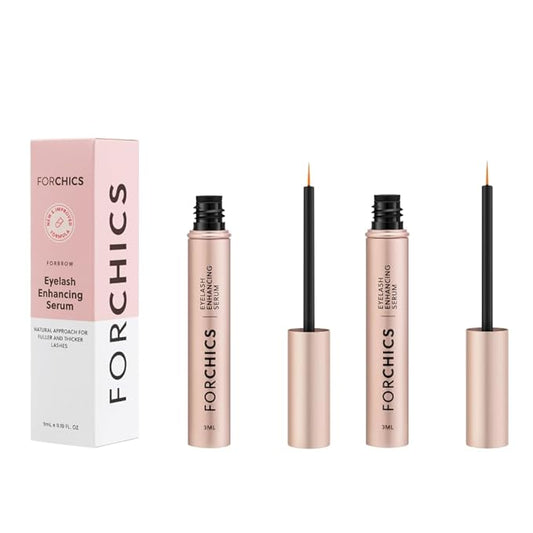 ForLash by ForChics: 2 Pack Ultimate Eyelash Hormone-Free Growth Serum for Enhanced Fuller, Thicker, Longer Lashes - Regrowth Booster, Organic Formula, Vegan & Cruelty-Free-Velvo Beauty